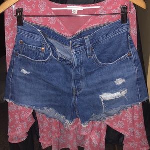 Levi’s 501 shorts , dark wash